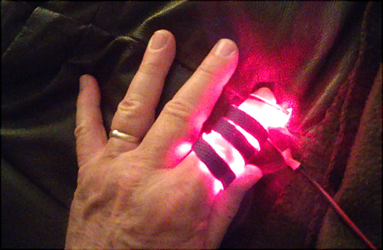 Photo Of LED String around wrist